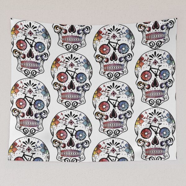 Item preview, Sugar skull bikes watercolor designed and sold by SouthPrints.