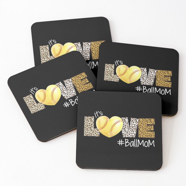 Item preview, It's Love #BallMom Ball Mom Leopard Skin Heart Fastpitch Softball designed and sold by 99Fastpitch.