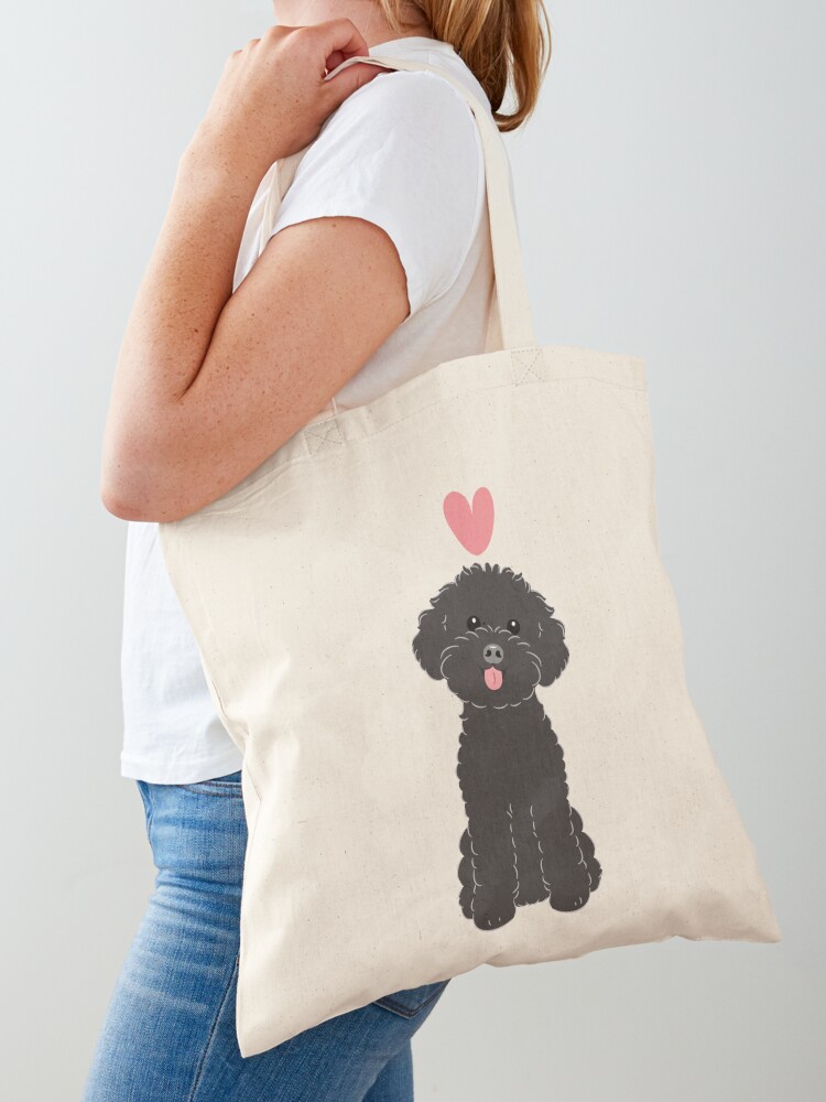 LOVE Black Toy Poodle Tote Bag for Sale by Lulupainting Redbubble