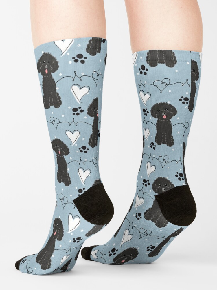 LOVE Black Toy Poodle Socks for Sale by Lulupainting