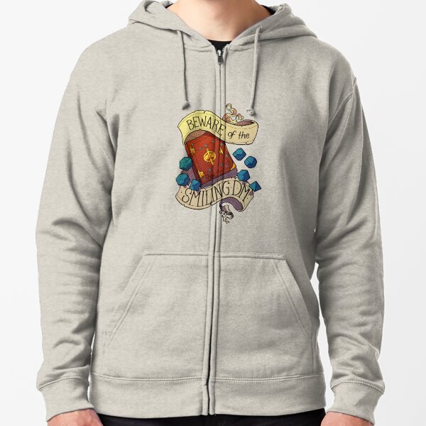 Beware of the Smiling Dungeon Master Zipped Hoodie