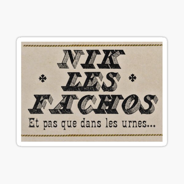 Bash the fash - Antifascist letterpress Sticker