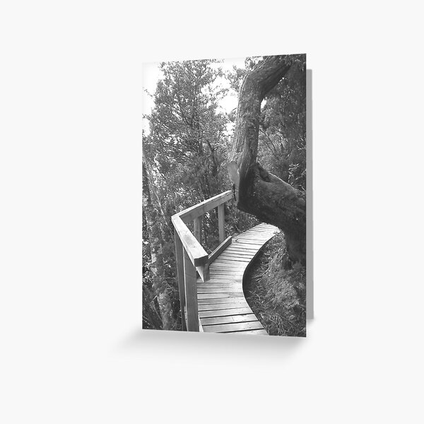 boardwalk around Dove Lake, Cradle Mt, Tasmania Greeting Card