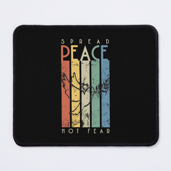 Item preview, Spread Peace Not Fear - Dove of Peace Retro Vintage Stripes designed and sold by Coffee Partee.