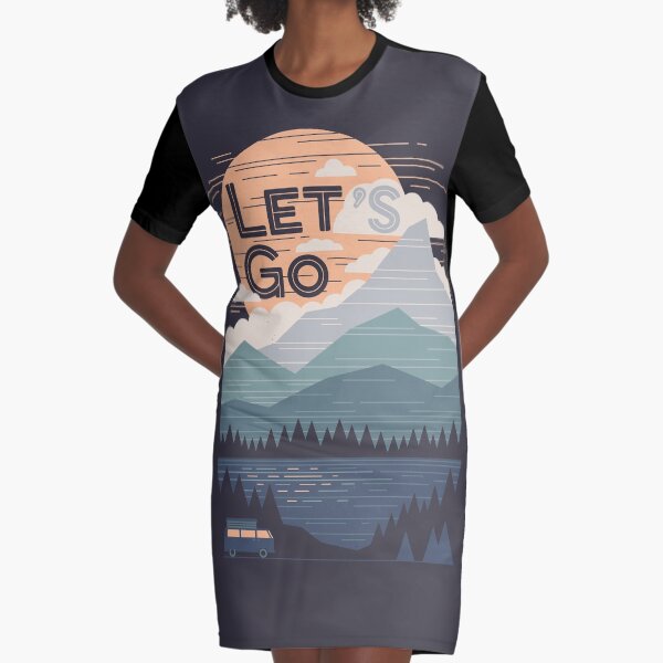 Let's Go Graphic T-Shirt Dress