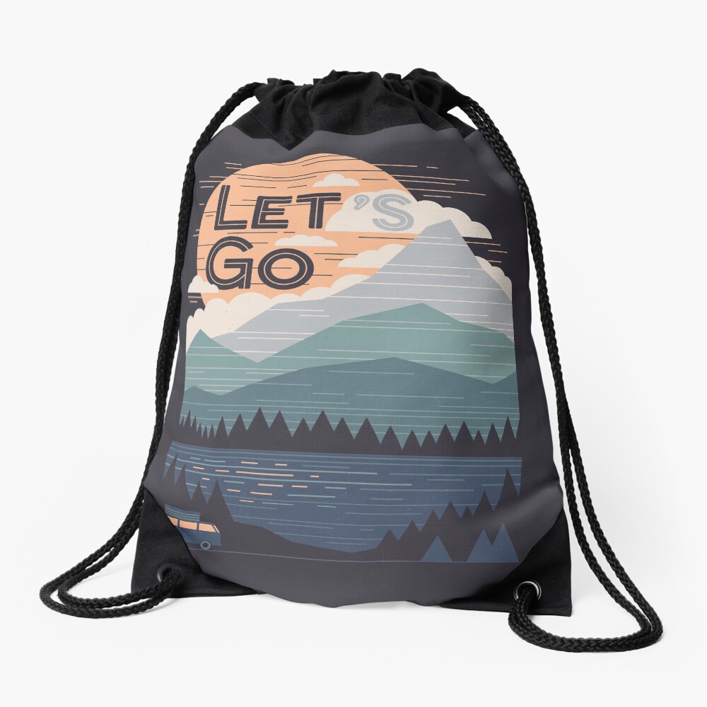 Let's Go Drawstring Bag