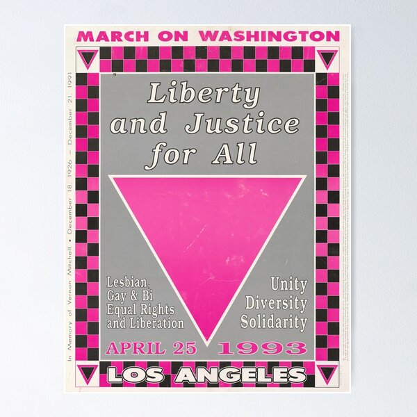 Item preview, Vintage Gay Rights LGBTQ March Poster - Los Angeles 1993 designed and sold by Bad-Wisdom.