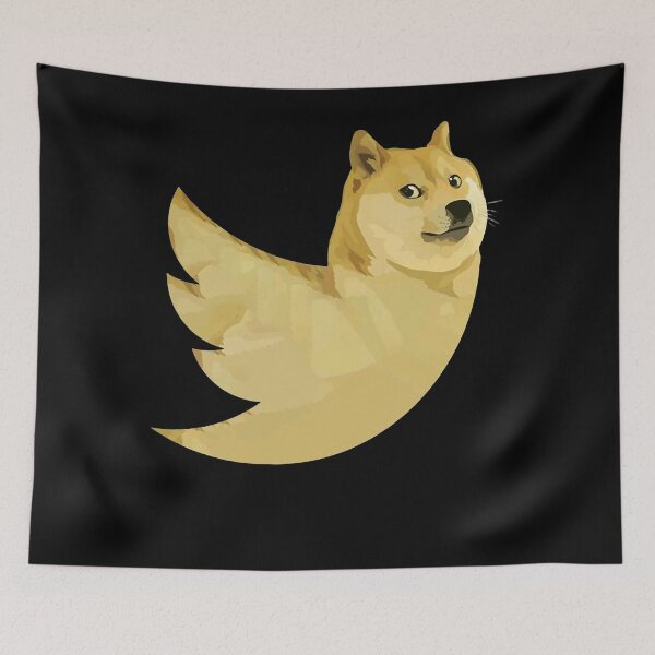 Item preview, Sarcastic Doge - twitt logo,  funny flaying dog  designed and sold by zakariandolfi.