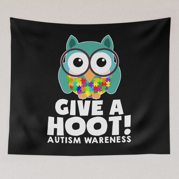Item preview, Give A Hoot! Autism Awareness designed and sold by GoldenBuffalo79.