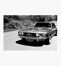 1967 Ford Mustang B/W Photographic Print