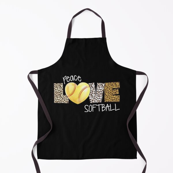 Item preview, Peace Love Softball Leopard Skin Heart Fastpitch designed and sold by 99Fastpitch.