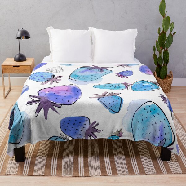 Item preview, Watercolor blue strawberries designed and sold by Lucie Birou.