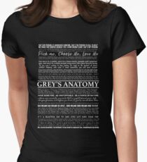 typography black Women's Fitted T-Shirt