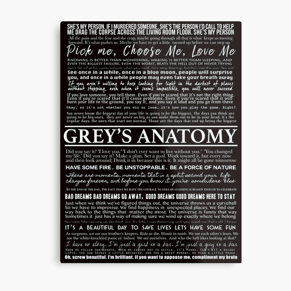 Greys Anatomy Quotes Wall Art Redbubble