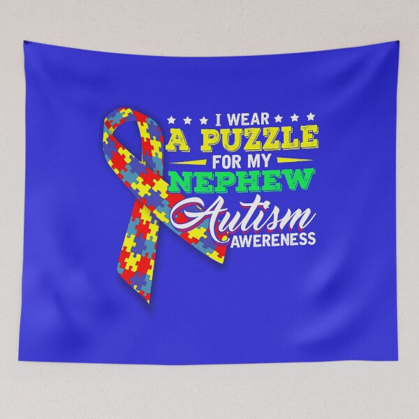 Item preview, I Wear A Puzzle For My Nephew Autism Awareness designed and sold by GoldenBuffalo79.