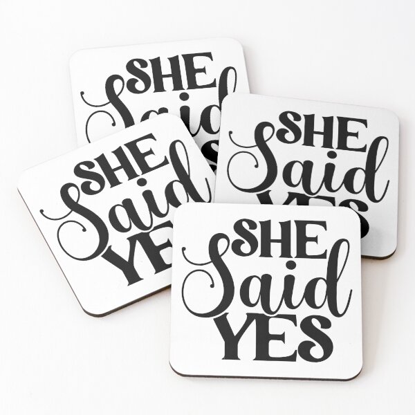 Item preview, She Said Yes Funny Wedding Marriage Proposal designed and sold by Desinger12.