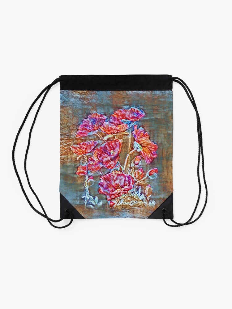 Alternate view of Poppies Drawstring Bag