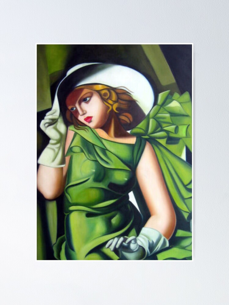 "Young Lady with Gloves" Poster for Sale by hueberclaudia45 Redbubble