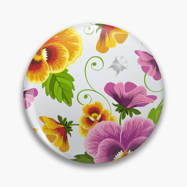 Item preview, Purple And Gold Summer Viola Floral Seamless Pattern designed and sold by TeeBeesDesign.