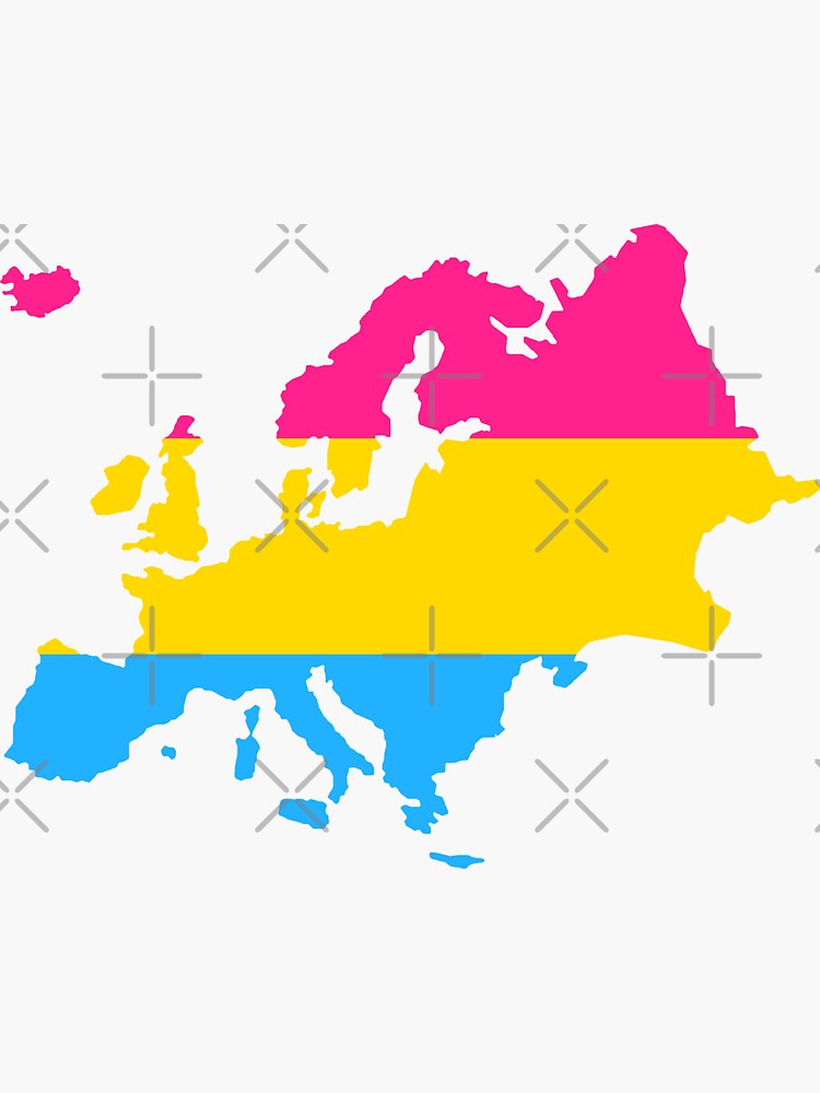 "Pansexual Europe" Sticker by FallenFeline Redbubble