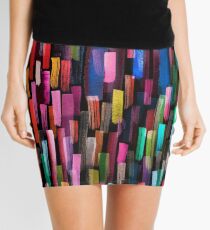 Multicolored watercolor stripes pattern Mini Skirt