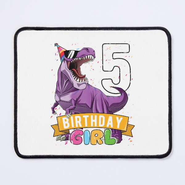 Item preview, Kids 5th Birthday Birthday Girl Pink T Rex Kids 5 Years Old designed and sold by HugheDemeyer.