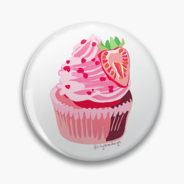 Item preview, Sweet Strawberry Cupcake designed and sold by KittyWren.