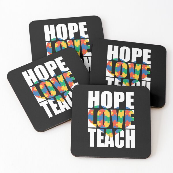Item preview, Hope Love Teach! Autism Awareness designed and sold by GoldenBuffalo79.