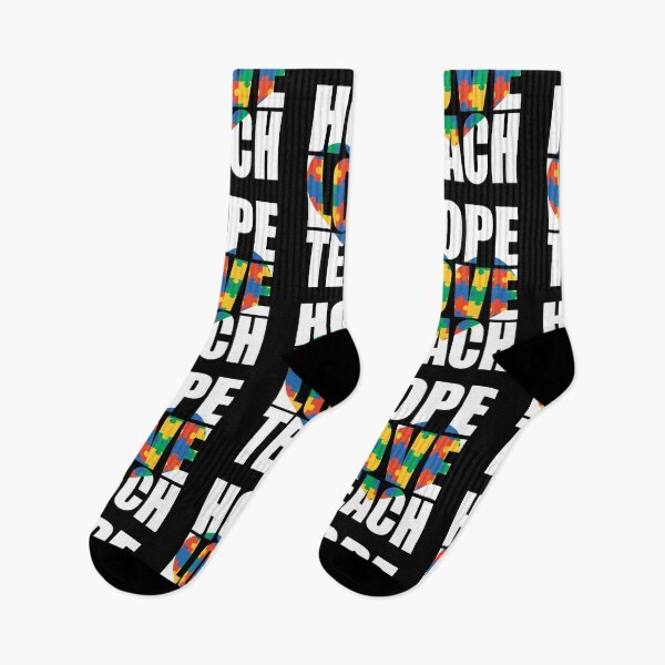 Item preview, Hope Love Teach! Autism Awareness designed and sold by GoldenBuffalo79.