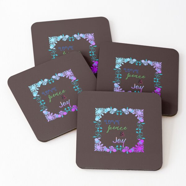Item preview, love peace and joy motivational words designed and sold by tintingouw.