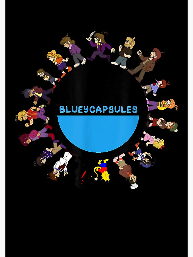 blueycapsules logo Sticker for Sale by loveybunnie