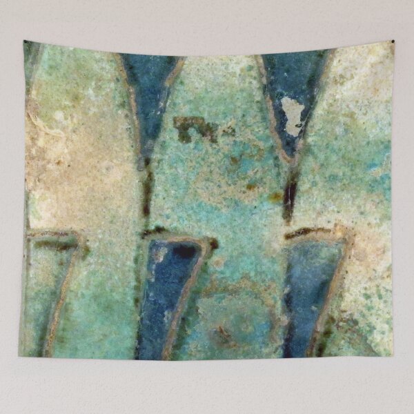 Item preview, Ancient green and blue ceramic pattern designed and sold by Vintage Designs +.