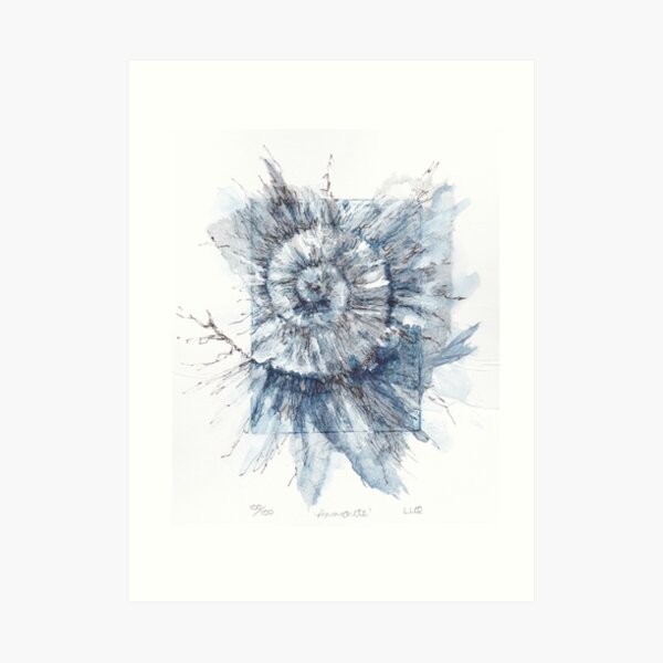 Ammonite no.100 - 100 ammonites project Art Print