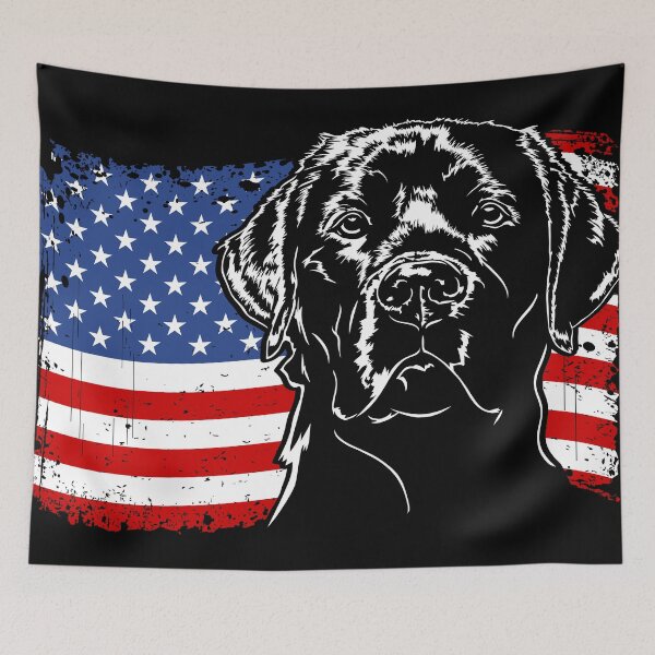 Item preview, Proud Labrador America Flag Dog designed and sold by dogarts.