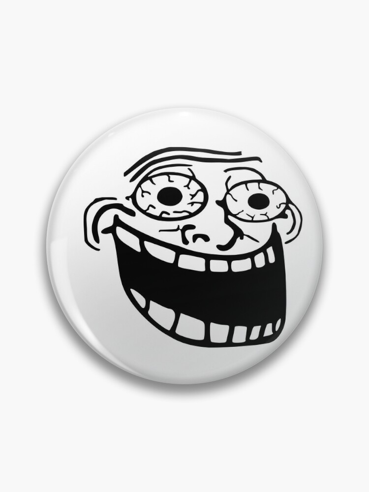 Troll Face Smiley Internet Funny Meme Gift Womens or Mens Crewneck