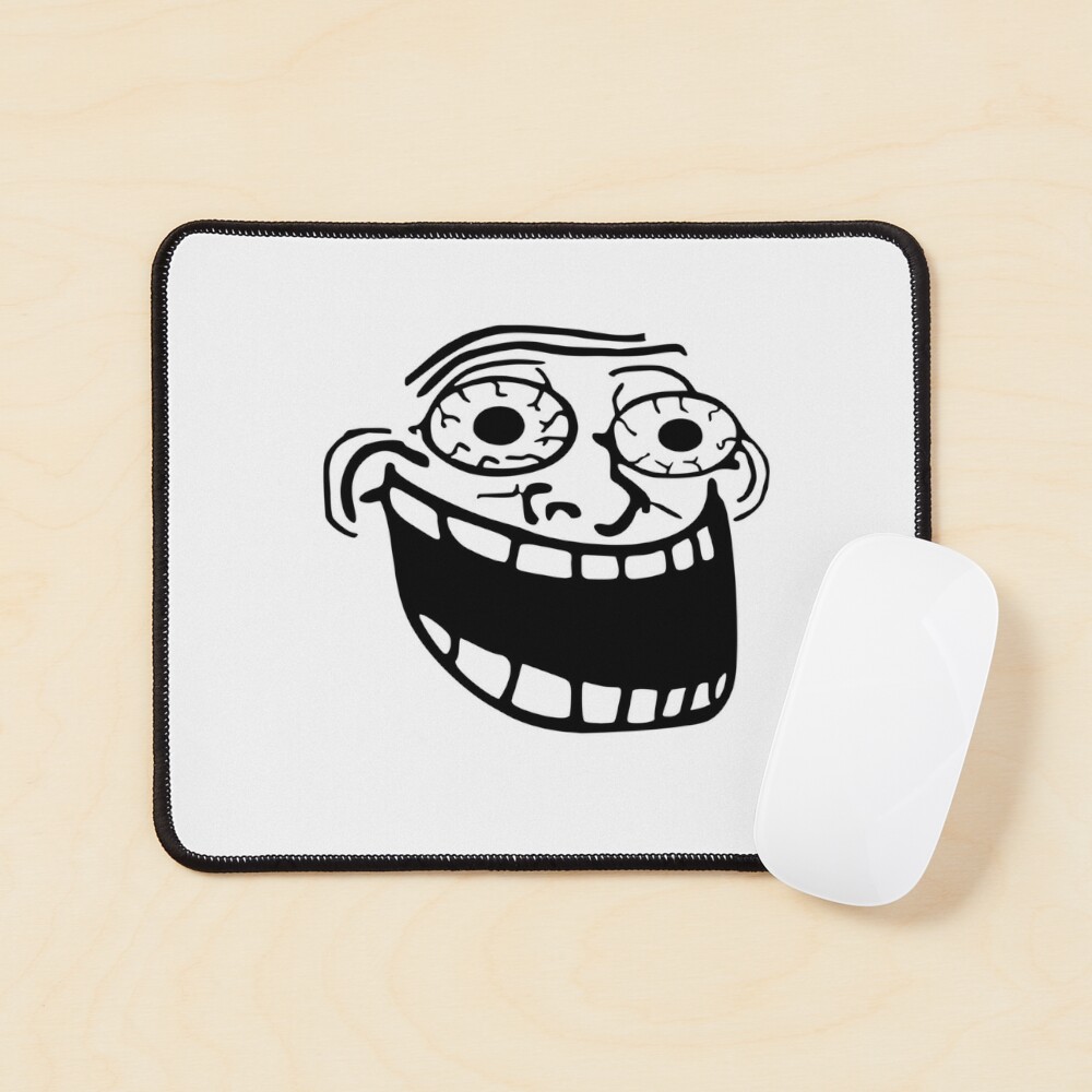  Ambesonne Humor Mouse Pad, Grumpy Internet Troll Face with  Trippy Gestures Ugly Post Meme Joke Image, Rectangle Non-Slip Rubber  Mousepad, Standard Size, Eggshell and Tan : Office Products