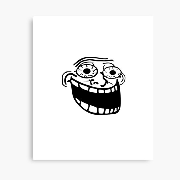 Print on canvas Troll Face Ugly Fun Meme (50 cm x 40 cm)