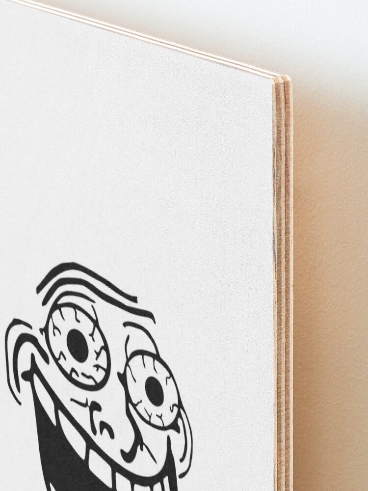 Troll Face Wood Print