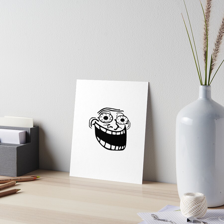 Troll Face Wood Print