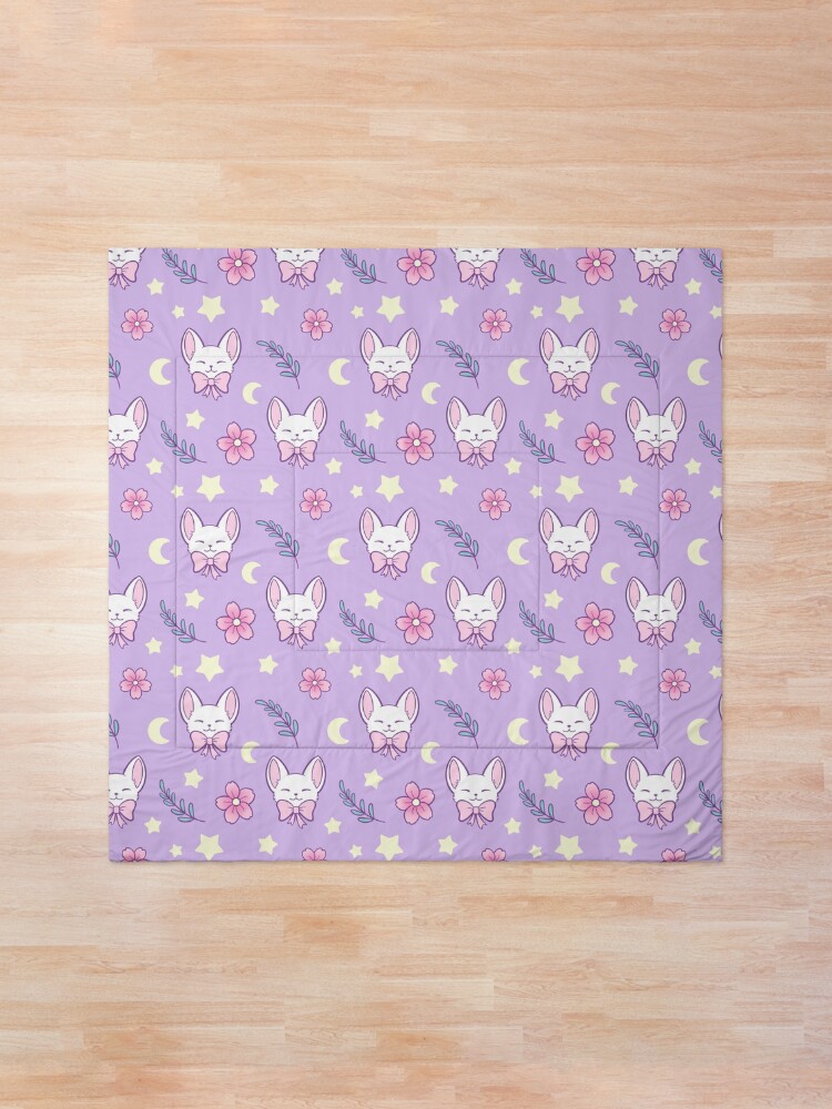 Alternate view of Sakura Cat // Purple | Nikury Comforter