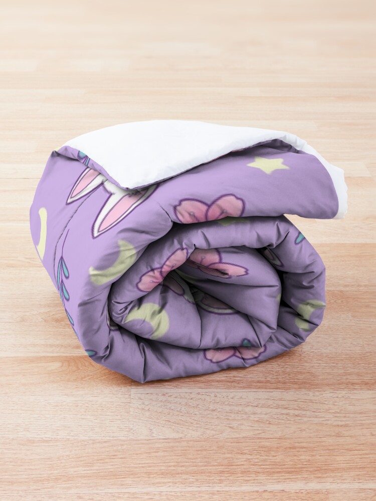 Alternate view of Sakura Cat // Purple | Nikury Comforter