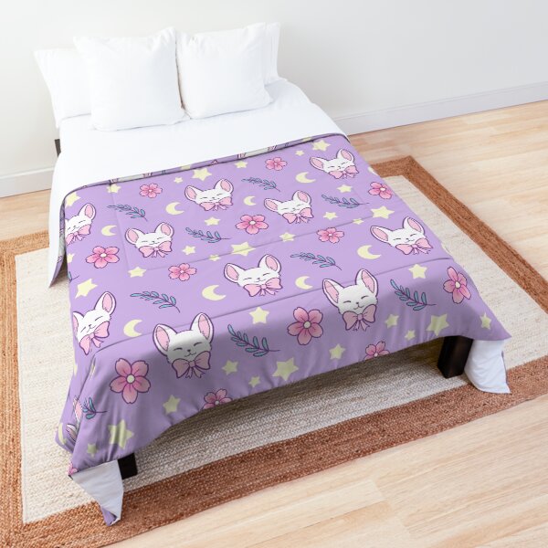 Sakura Cat // Purple | Nikury Comforter