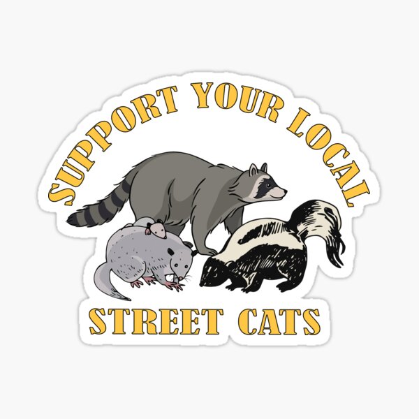 Adopt Me, Support Your Local Street Cat Sticker for Sale by