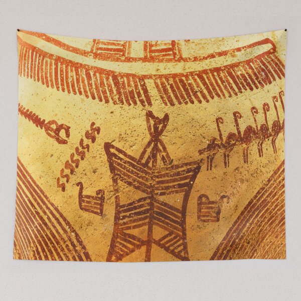 Item preview, Egyptian Pattern depicting Boats ancient designed and sold by Vintage Designs +.