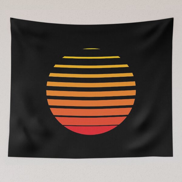 Item preview, Thin to Thick Lines in a Circle Graphic (Orange on Black) designed and sold by STUDIO-72.