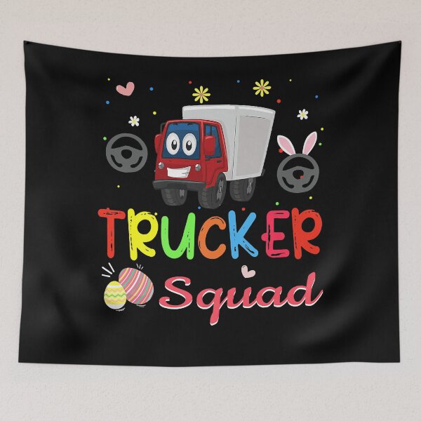 Item preview, Cute Rabbit Easter Trucker Squad Bunny Eggs Jobs Lover  designed and sold by ellariaborm.