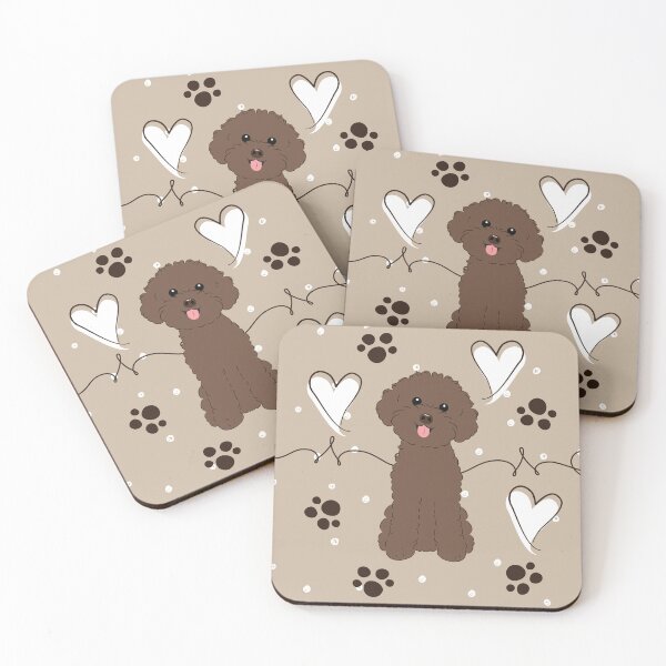 Item preview, LOVE Chocolate Toy Poodle designed and sold by Lulupainting.