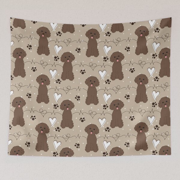 Item preview, LOVE Chocolate Toy Poodle designed and sold by Lulupainting.