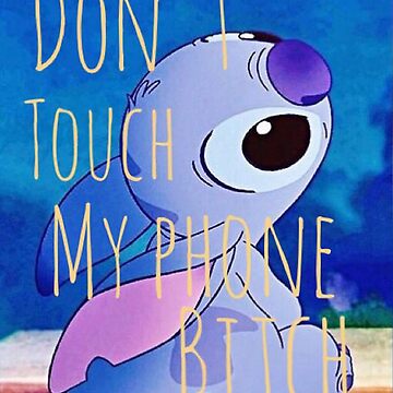 Download Cute Stitch Touch My IPhone Wallpaper