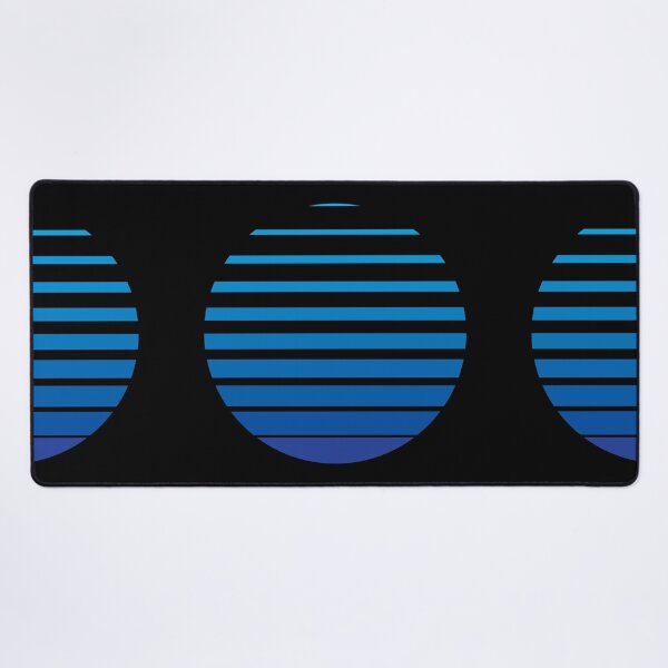 Item preview, Thin to Thick Lines in a Circle Graphic (Blue on Black) designed and sold by STUDIO-72.